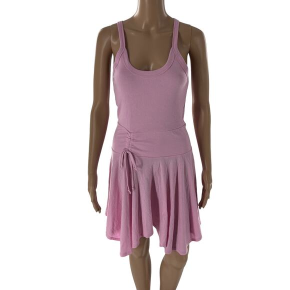 Anthropologie Daily Practice Pink Half Pipe Mini Dress - Picture 3 of 11